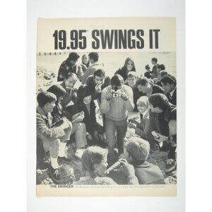 Polaroid Swinger Camera Vintage 1960s Print Ad Photography Beach MOD Fashion